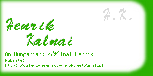 henrik kalnai business card